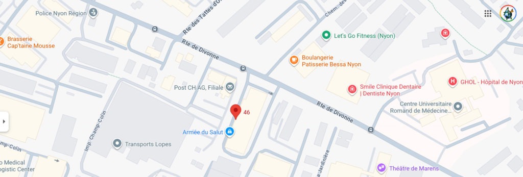 Carte accès ADSHome Sàrl, Route de Divonne 46 à 1260 Nyon